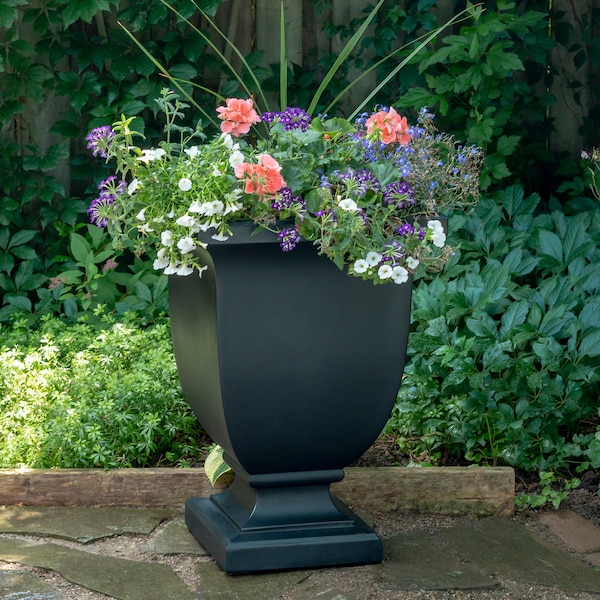 Augusta 26" Tall Planter - Black